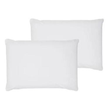 Imagem de Par De Fronhas Percal Branca 200 Fios 100% Algodao - Bf Confeccoes