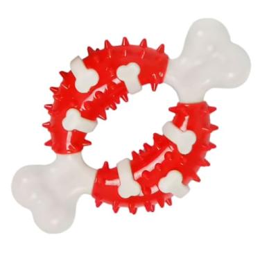 Imagem de Brinquedo Pet Mordedor Osso Nylon Resistente Maciço Pet Cães (Vermelho)