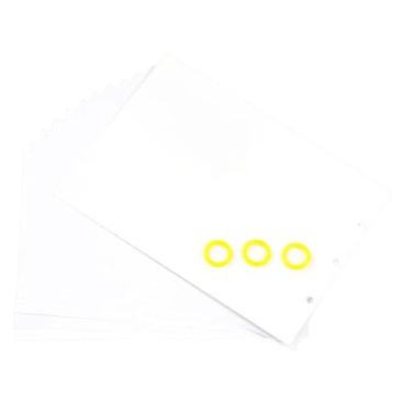 Imagem de oshhni Papel cartão para artesanato, pintura à mão, materiais de arte faça você mesmo, decoração criativa para festas e casamentos. Cartolina branca tamanho, Branco com 3 Anéis