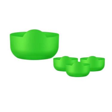 Imagem de Kit 4 Super Bowl Verde Neon 475Ml Plástico Premium - Bb Store