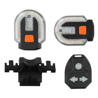 Imagem de Sinalização de seta de bicicleta – Luzes de seta para scooter | Lanterna traseira de carregamento USB esquerda direita com buzina para passeio noturno, estrada, ciclismo, mountain bike, trilha