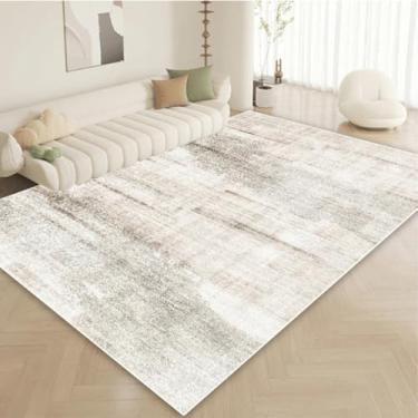 Imagem de Tapete minimalista moderno em tons claros para sala de estar, área do sofá, mesas de centro, sem fiapos, decoração para quarto (160x230cm 63x90in/Sem fiapos-6)