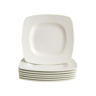 Imagem de Pratos de SOBREMESA Quadrados Plástico festas aniversários aperitivos Natal doces lanche(50)