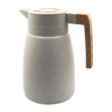 Imagem de Garrafa Térmica para Café e Chá, 1 Litro, com Alça de Madeira