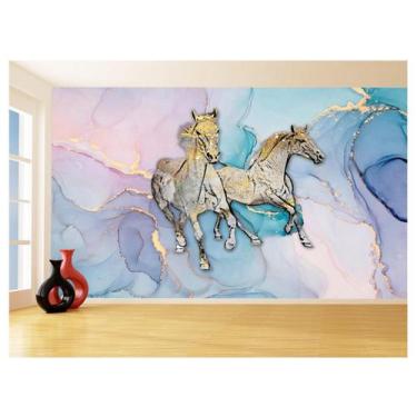 Imagem de Papel De Parede Animais Pop Art Cavalos Cores 3,5M Pxa344 - Você Decor