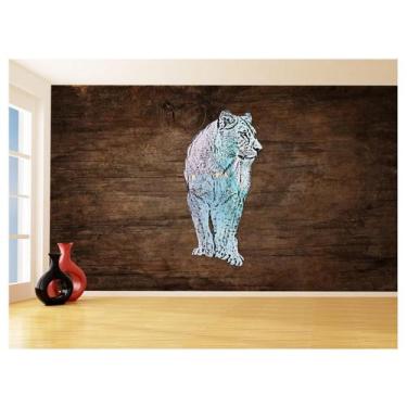 Imagem de Papel De Parede Animais Pop Art Leoa Colorido 3,5M Pxa466 - Você Decor