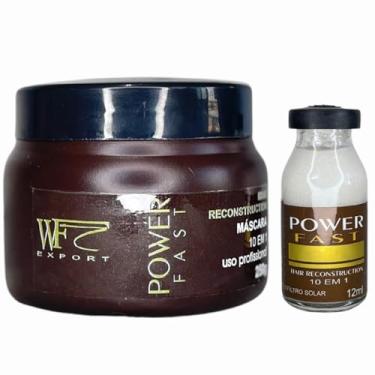 Imagem de Kit Creme Máscara e Ampola SOS para Cabelos com Pré e Pós Químicas Progressivas Reconstrução Nutrição Power Fast WF 262ml