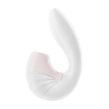 Imagem de Vibrador Rabbit SF Supernova – Dupla Estimulação – Air Pulse no Clitóris + Vibração no Ponto G – Flexível – 2 Motores Independentes – 11 Intensidades – 10 Modos – Impermeável (IPX7) – Silicone Médico – Recarregável (Branco)