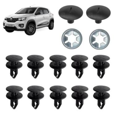Imagem de Kit 14 Presilhas Grampo Parabarro Dianteiro Kwid 2017 A 2021 - Plastca