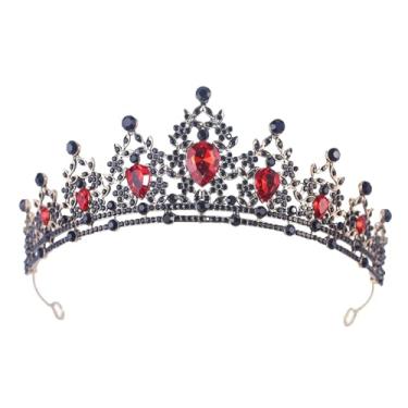 Imagem de Coroa de cristal e tiara feminina - Tiara de strass para princesas e meninas, acessórios de cabelo de noiva para casamentos, aniversário