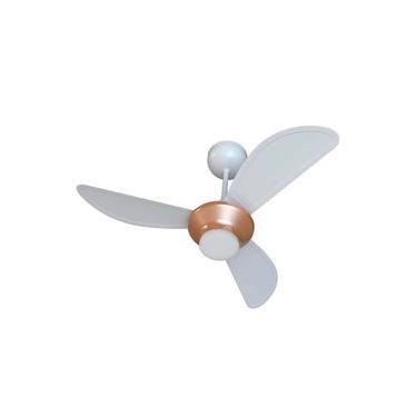 Imagem de Ventilador de Teto Ventisol Mistral Inverter com Luminária LED 18W e Controle Remoto - Branco/Bronze