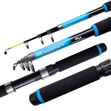 Imagem de Vara Telescópica Molinete JP Pampoo 1,65m Jaú Pesca, Azul
