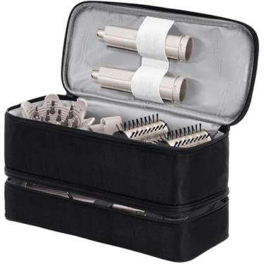 Imagem de Capa Organizadora Portátil para Viagens Secador de Cabelo Shark Flexstyle e Acessórios Bolsa Espaçosa com Camadas Múltiplos Bolsos Proteção Têxtil Oxford Resistente Ferramentas Estilo Leve Alça Elásti