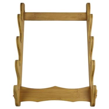 Imagem de Suporte Expositor De Bambu Vertical Para 4 Katanas E Espadas