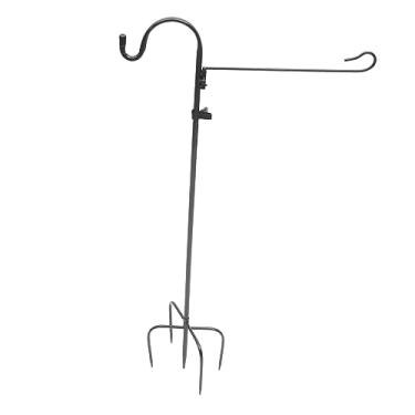 Imagem de YYBOES 1 conjunto de gancho de pastor, alimentador de pássaros, gancho para vaso de flores, gancho de pastores, gancho de jardim, lanterna, estaca, suporte, suporte de bandeira ao ar livre, gancho