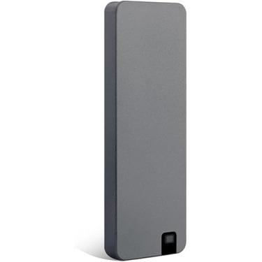 Imagem de SSD externo de alumínio portátil de 2 TB – USB-C e USB-A 3.2 geração 2, até 500 MB/s, à prova d'água, à prova de poeira (IP68), à prova de choque, resistente à pressão