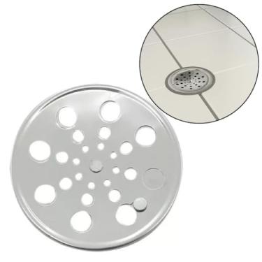 Imagem de Ralo Inox Grelha Redonda Rotativa Abre Fecha - 10cm