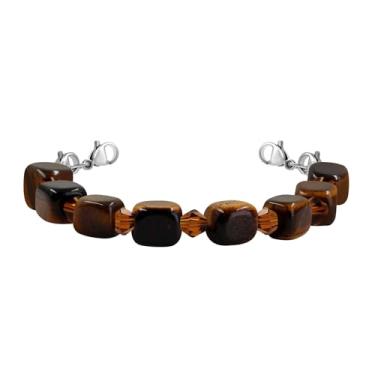 Imagem de Zircobic Pulseira de contas semiacabada ajustável – Berloque central intercambiável, várias opções de contas, joia unissex confortável para uso diário, esportivo e ao ar livre, Adjustable, Vidro Pedra