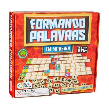 Imagem de Brinquedo Pedagógico Madeira Formando Palavras Pais e Filhos