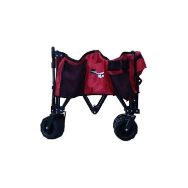 Imagem de Carrinho de Carga Dobrável Multiuso, 80kg, Vermelho, Aço com Pintura Epóxi, Poliéster Oxford 600D, 92x49x89cm, com Bolsa de Transporte