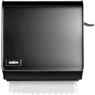 Imagem de Dispenser Profissional Nobre Brave com Alavanca para Toalha Bobina | Porta Papel Toalha de Parede Preto | Em Poliestireno c/Chave de Segurança | Para Banheiros c/Alto Fluxo