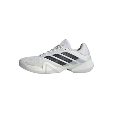 Imagem de adidas Tênis masculino Barricade 1/4, Branco/Preto/Branco, 37