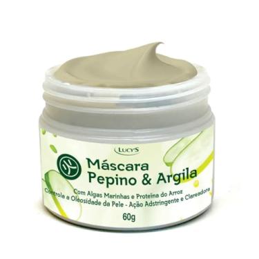 Imagem de Máscara Facial Pepino & Argila Com Alga Marinha e Proteina de Arroz - Adstringente e Clareadora 60g