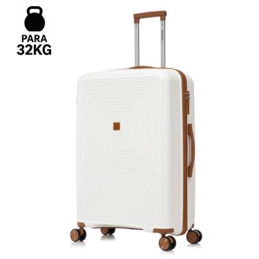 Imagem de Mala Grande 32kg Viagem Resistente Flexível em Polipropileno Rodinhas 360º TSA - Quito - Denlex