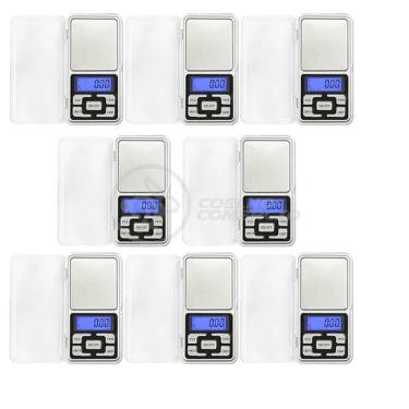 Imagem de Kit 8 Mini Balanças Digitais Alta Precisão 500g prata