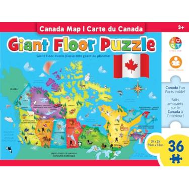 Imagem de Masterpieces Puzzle Company Quebra-cabeça educacional - mapa do Canadá 36 peças