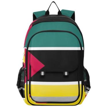 Imagem de ODAWA Mozambique Flag Kids Backpack Girl Boy, Kids Backpack 17 Inch for Travel