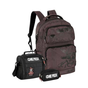 Imagem de Kit One Piece Mochila Costas + Lancheira + Estojo Oficial