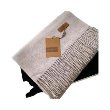 Imagem de Cachecol Feminino Grosso E Quente De Cashmere 2024 Inverno Cor Sólida 