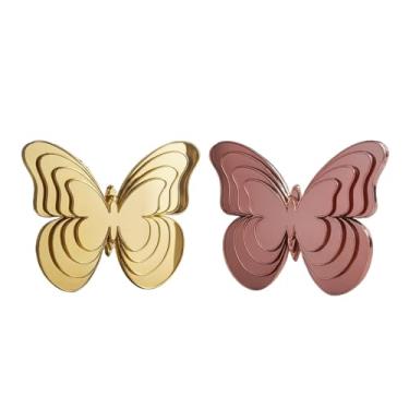 Imagem de Kit 10 Borboletas Acrílico Espelhado com Fita Dupla Face Decorativas para Casa, Parede, Festa (Misto)