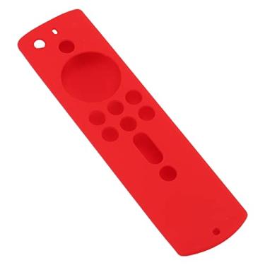 Imagem de GLOGLOW Capa de Necessidades Diárias para Fire TV Stick 4K 2018 Remoto, Capa Leve à Prova de Choque, Antiderrapante Com Cordão Protetor de Silicone Nan (Vermelho)