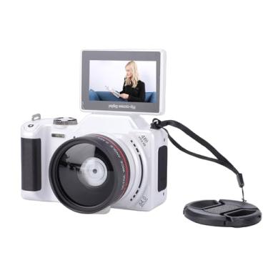 Imagem de Tangxi Câmera Digital 4K para Fotografia, Câmera de Vlogging WIFI de 64 MP Com Tela Giratória de 3 "180°, Foco Automático, Zoom Digital 18X, Anti-vibração, Bateria de 1200mAh (Branca)