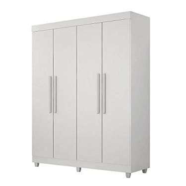 Imagem de Roupeiro Bergamo Plus 4 Portas Branco Sallêto Móveis