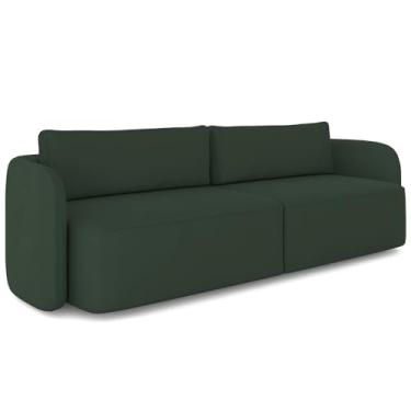 Imagem de Sofá 3 Lugares Sala Living Orgânico 240cm Oregon K01 Veludo Verde - Lyam Decor