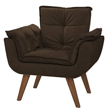 Imagem de Poltrona Opalla Tecido Retrô Cor Bege