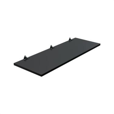Imagem de Prateleira Preta 70x25 Com Suporte Flutuante Mdf Preto Cozinha Quarto Banheiro Sala