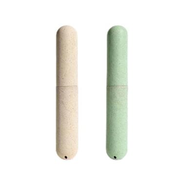 Imagem de Conjunto de 2 unidades de estojo de escova de dentes portátil para casa, negócios, acampamento, escola