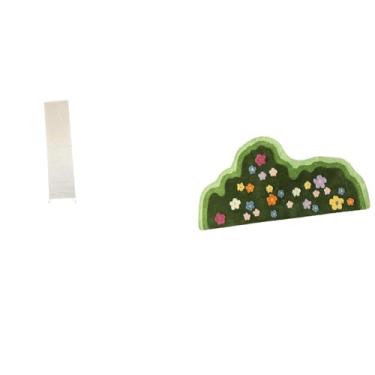 Imagem de Whtkoph Luminária de Chão Moderna para Sala de Estar E Tapete Irregular. Tapete Antiderrapante para Cabeceira, Ideal para Uma Decoração Elegante E Aconchegant