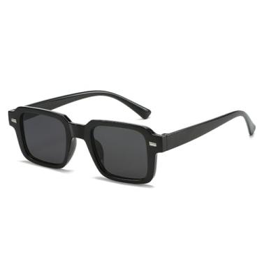 Imagem de Óculos de Sol UV400 - Armação Pequena com Rebites e Lentes Gradientes, Estilo Punk, para Homens e Mulheres, para Esportes ao Ar Livre, Corrida e Ciclismo, Preto