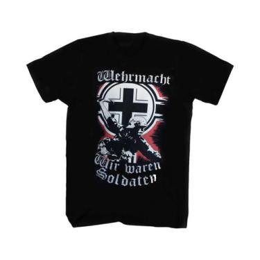 Imagem de Camiseta Wehrmacht 100% Algodão Para Homens E Mulheres Tamanho Grande,