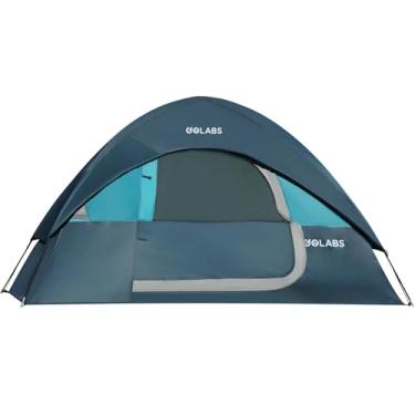 Imagem de Golabs Barraca de acampamento para 2 pessoas, fácil de montar em 3 minutos, impermeável PU1500 mm com parte superior de malha e porta e ventilação, barraca familiar portátil leve de 2 kg com bolsa de