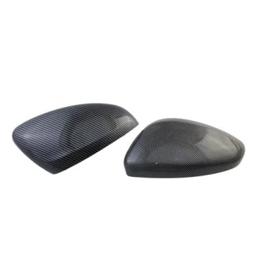 Imagem de Retrovisor do carro espelho lateral capa asa tampa exterior porta habitação escudo guarnição substituição Compatível com peugeot 308 2014 2015 2016-2022(Carbon Look)