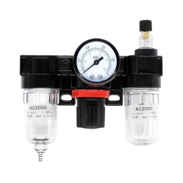 Imagem de 1 peça 1/10.2 cm filtro compressor de ar regulador separador de óleo-água AC2000 tratamento de ar junta de tubo de entrada de gás 4 mm 6 mm 8 mm 10 mm (AC2000)
