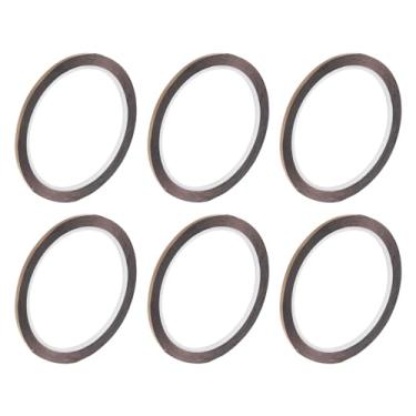 Imagem de Fita metalizada dourada champanhe 1/20.3 cm x 55 jardas fita decorativa para detalhes de parede de destaque, artes gráficas, pacote com 6