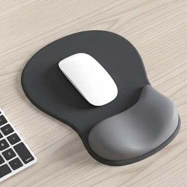 Imagem de Mouse pad ergonômico com descanso de pulso - tapete de mouse de mesa confortável com superfície lisa e base antiderrapante para computador de escritório e casa
