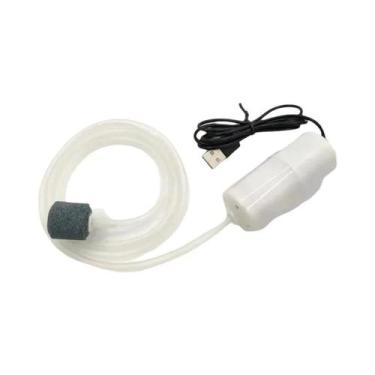 Imagem de Bomba de ar portátil para aquário USB: mini oxigenador para tanques de